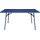 vente-unique Gartentisch 160 x 80 x 74,5 cm Dunkelblau