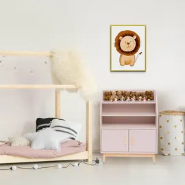 Mobili Rebecca Kinderregal Rebecca 80 x 100 x 33 cm Kiefer rosa