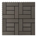 vidaXL Terrassenfliesen 11 Stück WPC 30 x 30 cm 1 qm Dunkelbraun