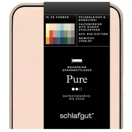 schlafgut Pure Boxspring 120 x 200 - 130 x 220 cm red light