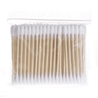 Haorw Bambus Wattestäbchen (500 Stück) nachhaltige Wattestäbchen aus Baumwolle (Weiß)