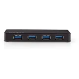 Nedis UHUBU3420BK Schnittstellen-Hub USB 3.2 Gen 1 (3.1 1) Micro-B Schwarz