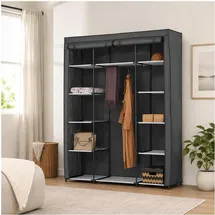 Hti-Living Stoffschrank Lena 150 x 179 x 0 cm Grau