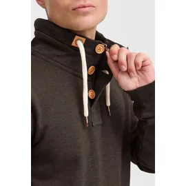 !Solid Stehkragenpullover SOLID "Stehkragenpullover SDTripTroyer", Herren, Gr. S, braun (coffe b me), Obermaterial: 50% Baumwolle CO. 50% Polyester PES., Pullover Stehkragenpullover