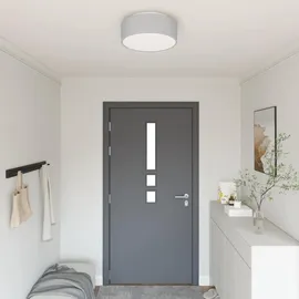 vidaXL Deckenlampe grau 1 E27 Stoff