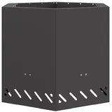 vidaXL Feuerschale rauchfreier Feuertisch Sechseckig Schwarz 58x58x51 cm Stahl,