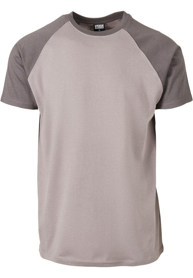 URBAN CLASSICS T-Shirt Urban Classics Herren Raglan Contrast Tee (1-tlg) grau XL