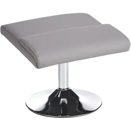 Beliani Fußhocker Kunstleder 76 x 100 x 0 cm Grau/Silber
