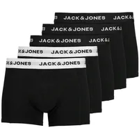 JACK & JONES Solid Boxershorts 5 Einheiten Black / Detail Black / White Wb XL