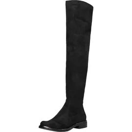 CAPRICE Damen Overknee Stiefel Kleiner Absatz Vegan, Schwarz (Black Stretch), 41 EU - Gr.: