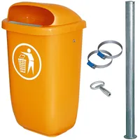 BRB-Lagertechnik BRB Abfallbehälter 50 l Orange