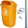 BRB-Lagertechnik BRB Abfallbehälter 50 l Orange