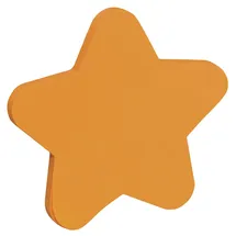 Donau Elektronik DONAU 7570001PL-12 Notes Haftnotizen Stern Orange/ Selbstklebewürfel Haftnotizzettel Sticky Notes/ 1x50 Blatt, Notizblöcke für Büro Schule
