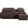 OTTO home Ecksofa NAPORI Mikrofaser 3-Sitzer Dunkelbraun