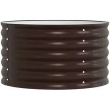vidaXL Garten-Hochbeet verzinkter Stahl 80 x 80 x 44 cm Braun