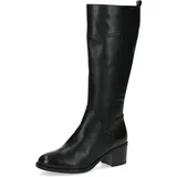 CAPRICE Damen Hohe Stiefel mit Absatz aus Leder Elegant, Schwarz (Black Nappa), 39