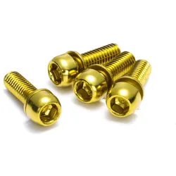 Schrauben Set für Scheibenbremse M6 x 18mm - 4 Stück - gold EINHEITSGRÖSSE