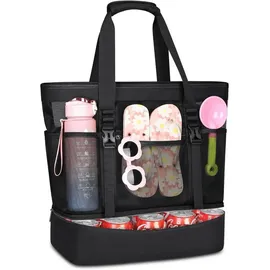 luxuskollektion XL-Strandtasche Strandtasche XXL mit Reißverschluss 42L Badetasche Damen Groß Beach