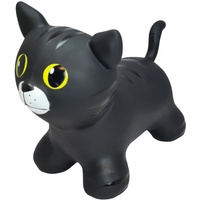 Gerardo's Toys Jumpy Hüpftie Schwarze Katze - Hüpftiere ab 1 Jahr und ab 2 Jahre, Hüpftier Kinder, Aufblasbare Tiere Spielzeug Draussen oder Drinnen für Kleinkinder ab 12 Monaten, Inklusive Luftpumpe