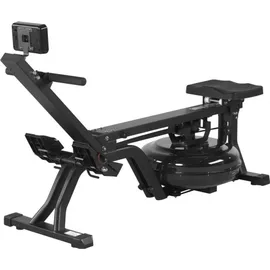 Gorilla Sports GORILLA SPORTS® Wasserrudergerät - mit LCD-Display, Wasserwiderstand, kugelgelagerter Sitz, Transportrollen, bis 150 kg belastbar,