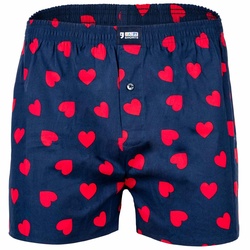 Happy Shorts Herren Web-Boxershorts - American Boxershorts Mouse with Hearts L