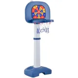 Costway Basketballkorb 4 in 1 Kinder Basketballständer, höhenverstellbar blau