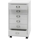 Mendler Rollcontainer HWC-L49, Schubladenschrank Stahlschrank Aktenschrank, Metall 75x40x41cm 6 Schubladen ~