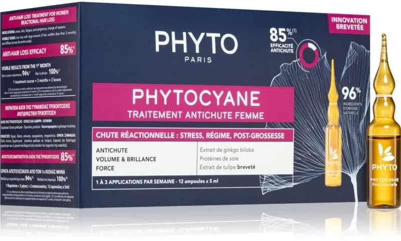 Phyto Phytocyane Women Treatment Pflege zur Förderung des Haarwachstums und gegen Haarausfall 12x5 ml