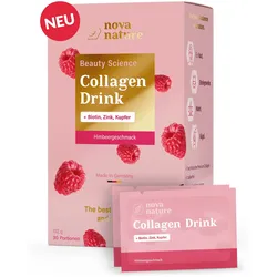 Beauty Collagen Drink mit Himbeergeschmack - von NovaNature® Pulver 30 St