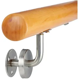 Relaxdays Handlauf Holz 200 cm Buche