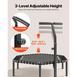 Vevor Fitness-Trampolin 138,5 cm Grün/Schwarz