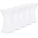 DETEX 5x Stehtischhusse Ø60 cm weiß