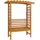 Mendler Rosenbogen mit Sitzbank HWC-Q21, Gartenbogen Rankhilfe Bank Gartenbank Holz FSC®-zertifiziert 201x160x60cm ~ natur