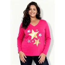 Angel Of Style by Happy Size Angel of Style Longshirt in hibiskuspink | Gr.: 54