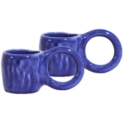 Petite Friture - Donut Espresso Becher, bleu (2er-Set)