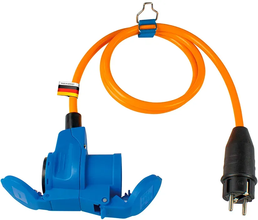 AS Schwabe Adapterleitung mit Schutzkontaktstecker und CEE-Kombikupplung  1,5 m