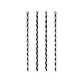 Papstar Trinkhalme Papier Ø 6 mm 20 cm 100 St. Schwarz/Weiß Zig-Zag