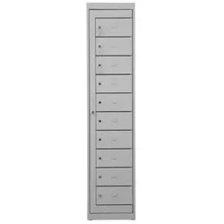 PROREGAL Schließfachschrank Ostrich| HxBxT 180x40x50 cm | Grau