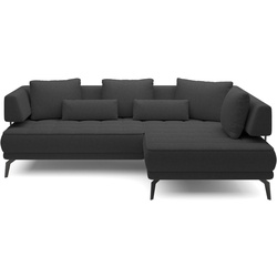 Ecksofa Giotto Stoff Grau Dunkelgrau