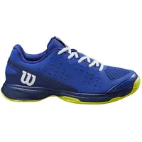 Wilson Rush Pro Tennis Shoe, Bluing/Blue Print/Safety Yellow, 28