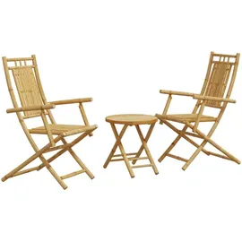 vidaXL 3-tlg. Bistro-Set Bambus