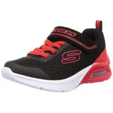 Skechers 403773L BKRD Sneaker, Black Textile/Red Trim, 33.5 EU