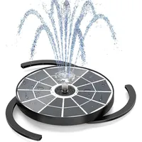 AISITIN Solarbrunnen für Draussen, Solar Springbrunnen für Außen 3,7W mit 4 Sprüh Effekten,Solar Teichpumpe Solar Schwimmender Fontäne Pumpe für Garten,Vogel-Bad,Teich,DIY Wasserspiel