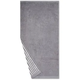 Ross Doubleface, Uni/Streifen Kinderhandtuch 50 x 100 cm grau
