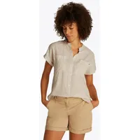 Tommy Hilfiger Kurzarmbluse »ESS LINEN COLLARLESS S/S BLOUSE«, mit