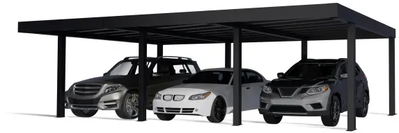NEUHEIT Palram-Canopia Moderner Alu Doppel Carport OSLO 20x30 6x9m Polycarbonat
