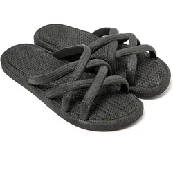 Schwarze BRASILERAS Frauensandalen mit rutschfesten Gummisohlen SCHWARZ|SCHWARZ 37