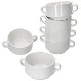Mambocat 6er Set Stiva Suppenschale weiß 250 ml