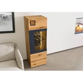 MASSIVMOEBEL24.DE Highboard 50 x 43,5 x 143 cm Wildeiche Natur geölt/lackiert / Braun