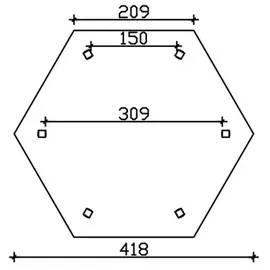 SKANHOLZ Versailles 4,18 x 4,18 m eiche hell